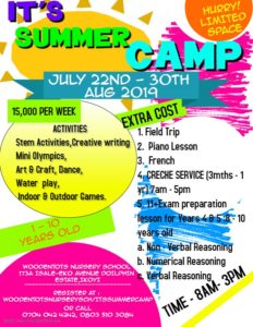 ITS SUMMER CAMP @ Woodentots Nursery School